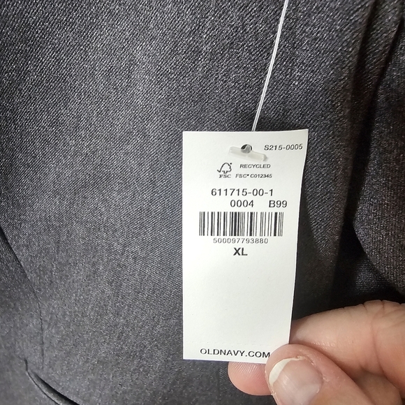 Old Navy Blazer‎ Womens XL Gray 1 Button Suit Jacket Career Business Office NWT - Picture 6 of 9